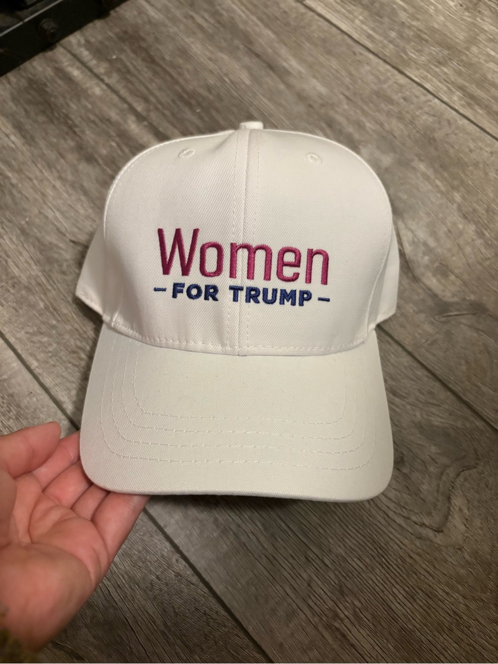White 'Women For Trump' Embroidered Baseball Cap